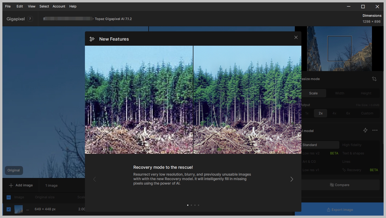 AI智能图像无损放大工具 Topaz Gigapixel AI v7.2.0 激活版 Win/Mac
