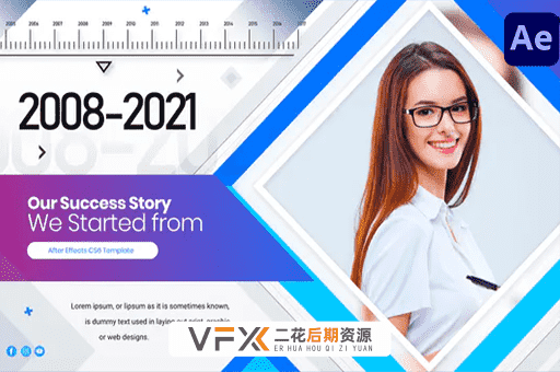 [AE模板] 公司企业时间轴发展历程团队业务展示栏目包装 Business Timeline Slideshow