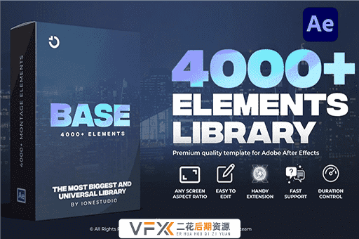 [AE脚本] 4000组无缝视频转场文字标题排版字幕条动画调色特效预设 AtomX BASE v3
