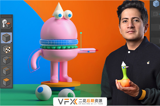 [C4D基础教程] 制作三维卡通角色建模教程(英文字幕) Domestika – Cinema 4D for Character Creation