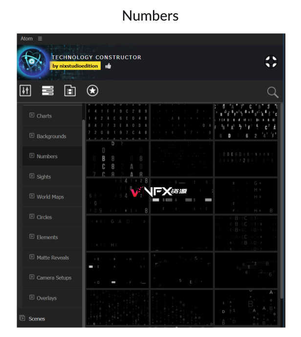 [AE脚本] 600个科技感HUD信息数据故障场景UI界面元素动画预设
