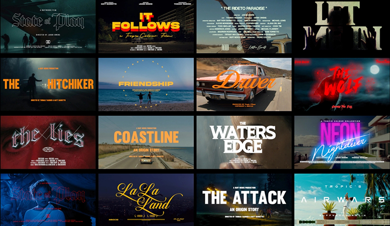 [AE/PR/FCPX/达芬奇/PS模板] 20种专业电影海报文字 Tropic Colour FILM TITLES V2 兼容Win/Mac