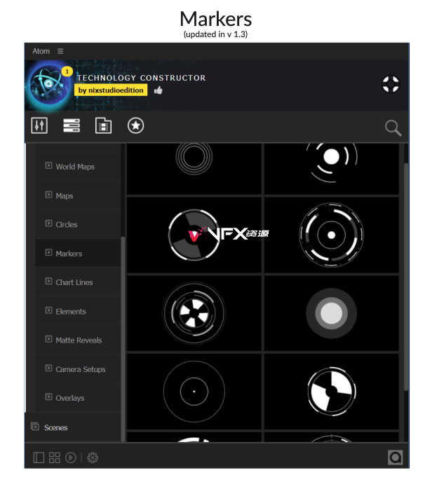 [AE脚本] 600个科技感HUD信息数据故障场景UI界面元素动画预设
