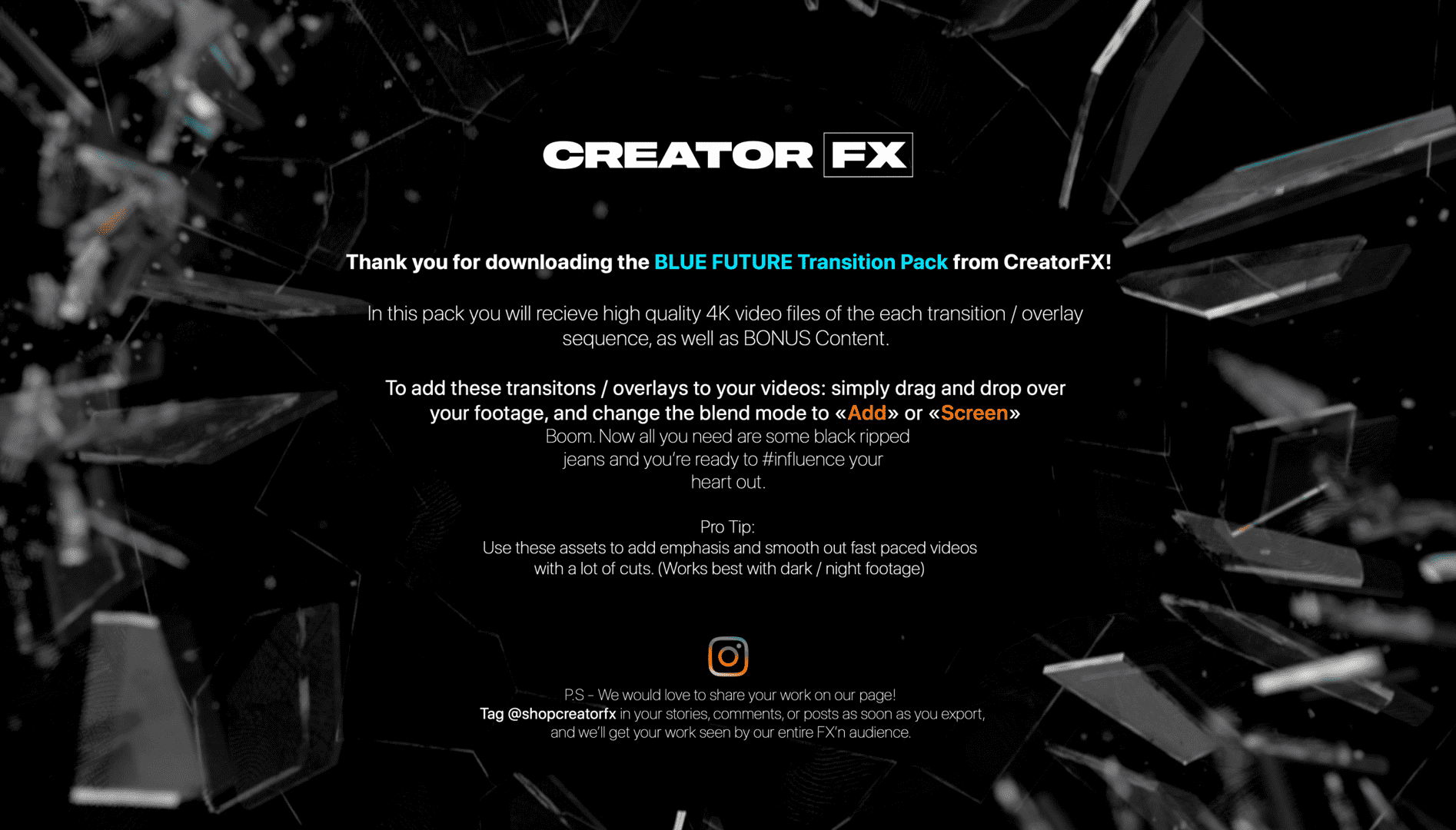 [转场素材] 20个未来蓝色光闪烁过渡转场素材 Blue Future Transitions