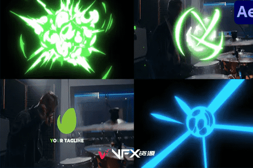 [AE模板] 炫酷色彩震撼爆炸揭示的LOGO开场特效 Colorful Explosion Logo Opener