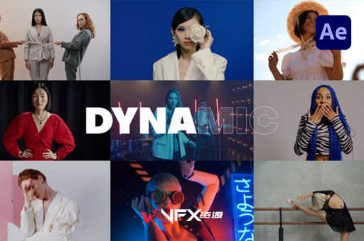 [AE模板] 动态图文展示开场片头 Dynamic Fast Intro