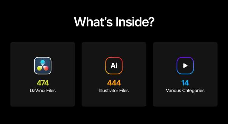 [达芬奇模板] 474组文字标题字幕信号损坏时尚呼叫指示线排版动画 Titles Pro | DaVinci Resolve V2