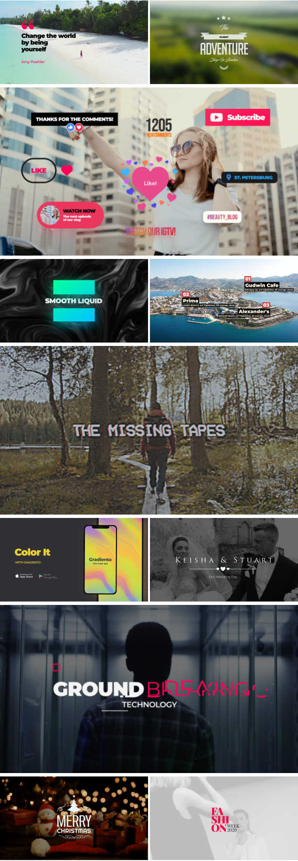 [AE脚本] 1300组文字标题排版字幕动画预设 AtomX CrispyType V1.4