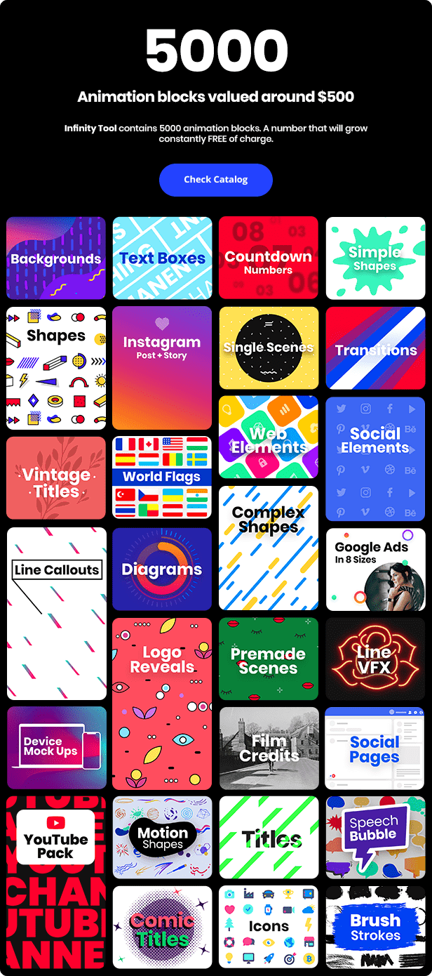 [AE/PR脚本] 5000组文字标题排版场景图表背景指示线图形动画工具包 Infinity Tool v3
