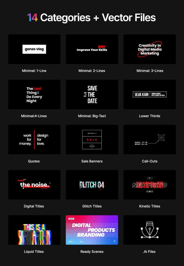 [达芬奇模板] 474组文字标题字幕信号损坏时尚呼叫指示线排版动画 Titles Pro | DaVinci Resolve V2
