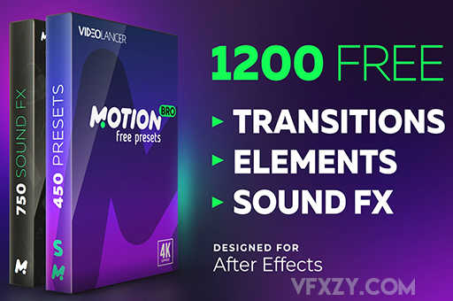 [AE脚本] 1200种图形动画无缝转场效果预设包 Motion Bro-Presets v5