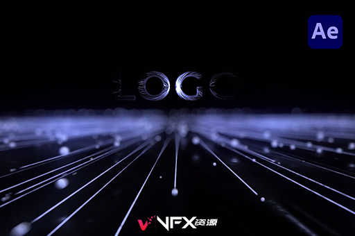 [AE模板] 创意粒子光束相撞LOGO标志展示片头 Falling Star Logo Reveal