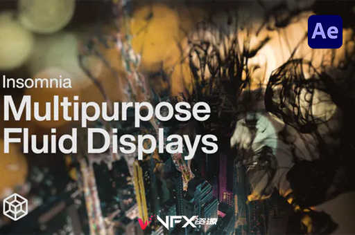 [AE模板] 多用途黑色中国风水墨流体幻灯片动画 Insomnia – Multipurpose Fluid Displays