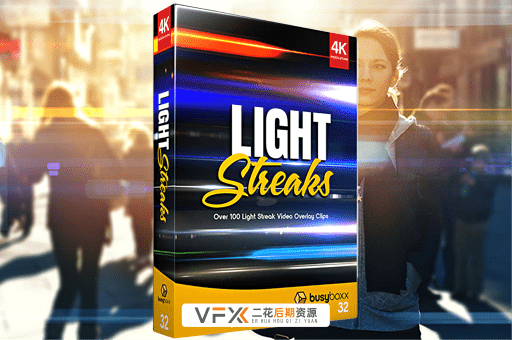 [特效素材] 99个镜头变形条纹光线耀斑光效动画 BusyBoxx V32 Light Streaks