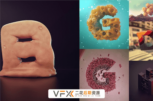 [C4D案例教程] 创意三维字母建模与纹理动画 3D Lettering: Modelling and Texturising with Cinema 4D 含英文字幕