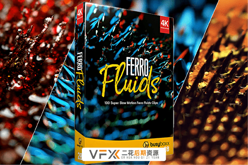[背景素材] 100个微观铁磁流体4K视频动画 BusyBoxx V20 Ferro Fluids