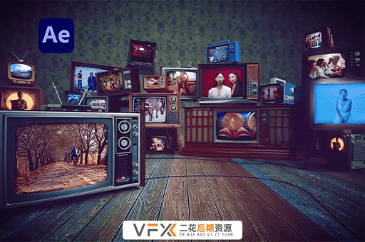 [AE模板] 8090年代视频播放展示 Old TV