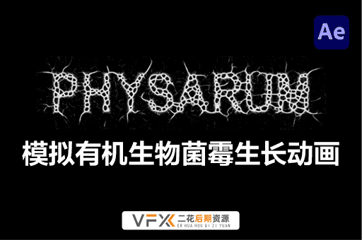 [AE插件] 模拟有机生物绒泡菌霉变生长动画 Physarum v1.3 支持Win/Mac