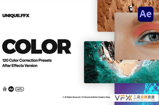 [AE预设] 120种电影滤镜颜色分级调色预设 Color Kit Presets Pro 4K分辨率