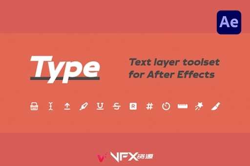 [AE脚本] 编辑文字添加特效动画 Type V1.4