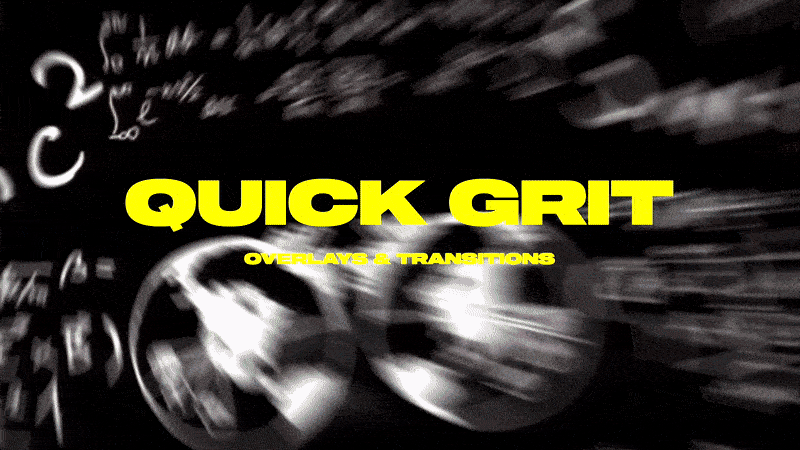 [特效素材] 50种涂鸦污渍混乱纹理动画素材 QUICK GRIT