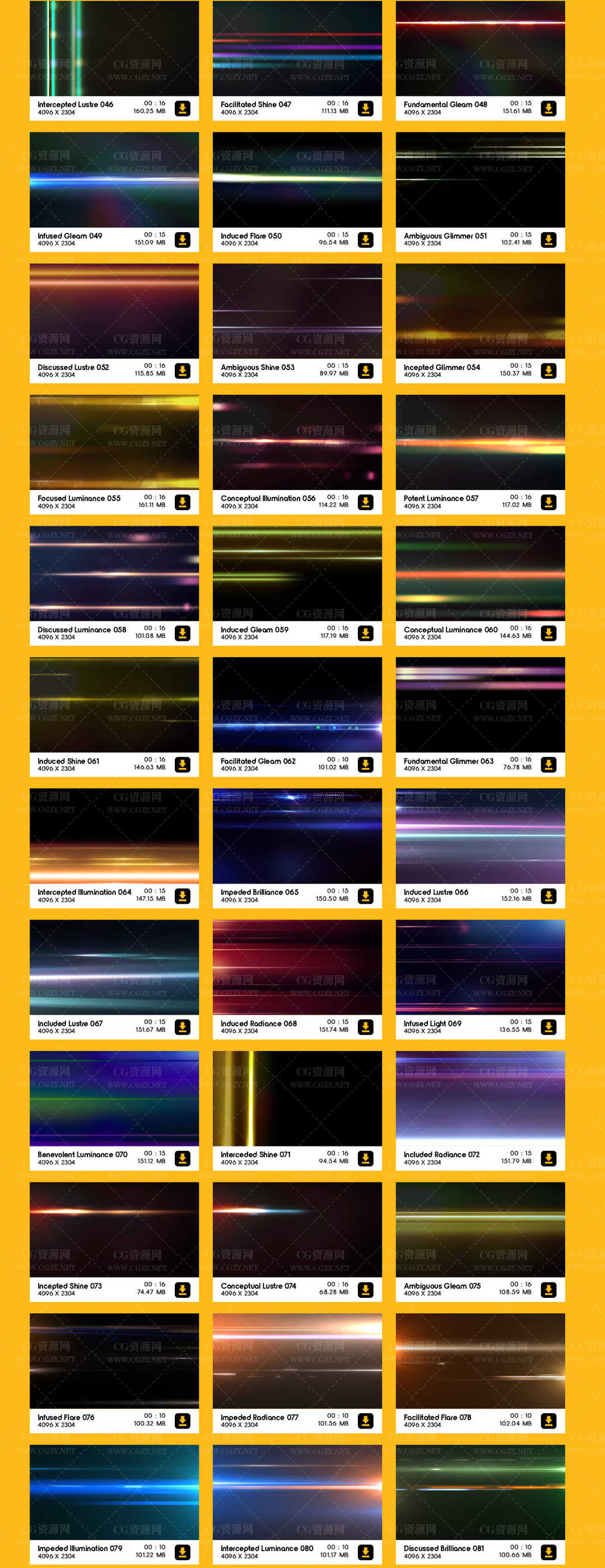 [特效素材] 99个镜头变形条纹光线耀斑光效动画 BusyBoxx V32 Light Streaks