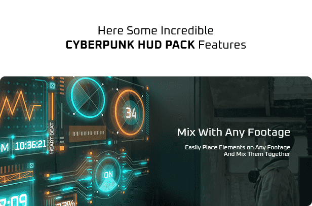 [AE脚本] 523个HUD科技感赛博朋克霓虹发光UI元素图形动画 Cyberpunk HUD Elements for After Effects