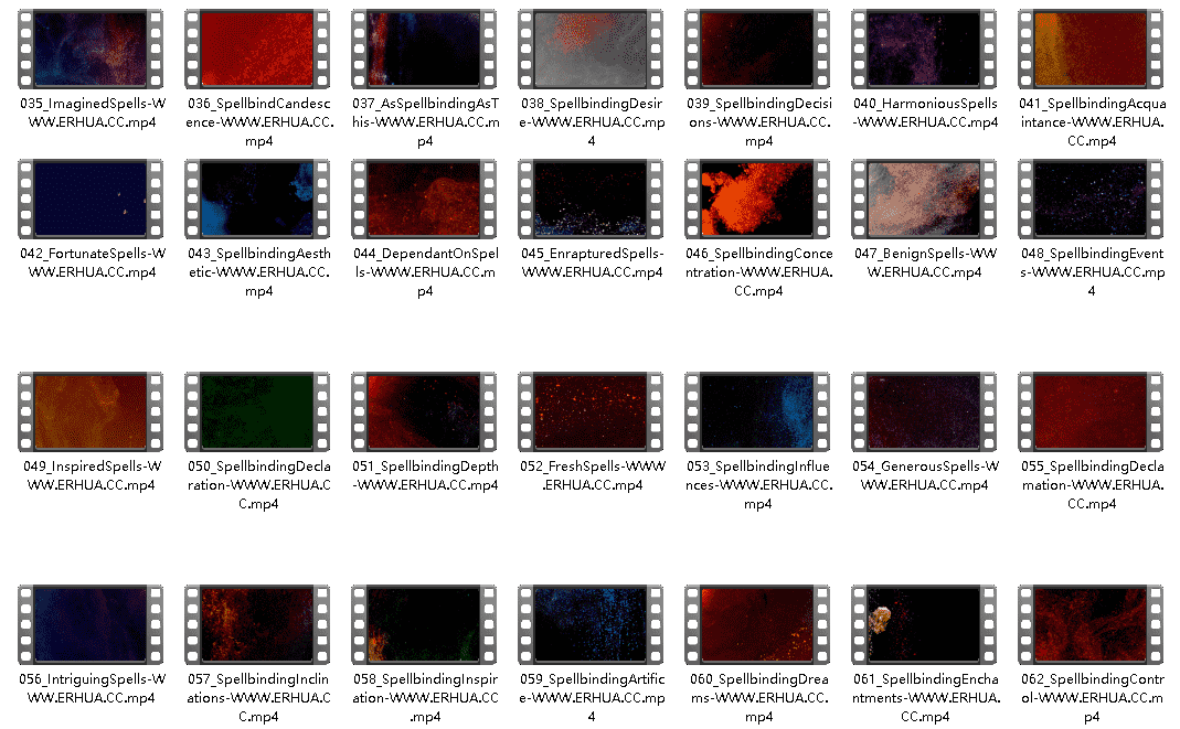 [特效素材] 91个粉末颗粒溶解流动4K视频动画