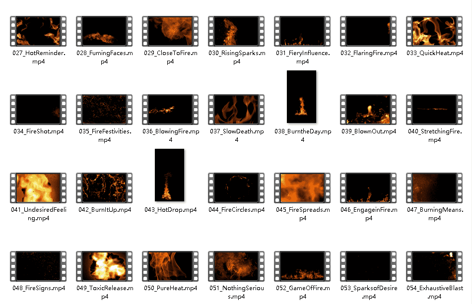 [特效素材] 102个真实火焰燃烧4K视频 Fire Power VFX Elements