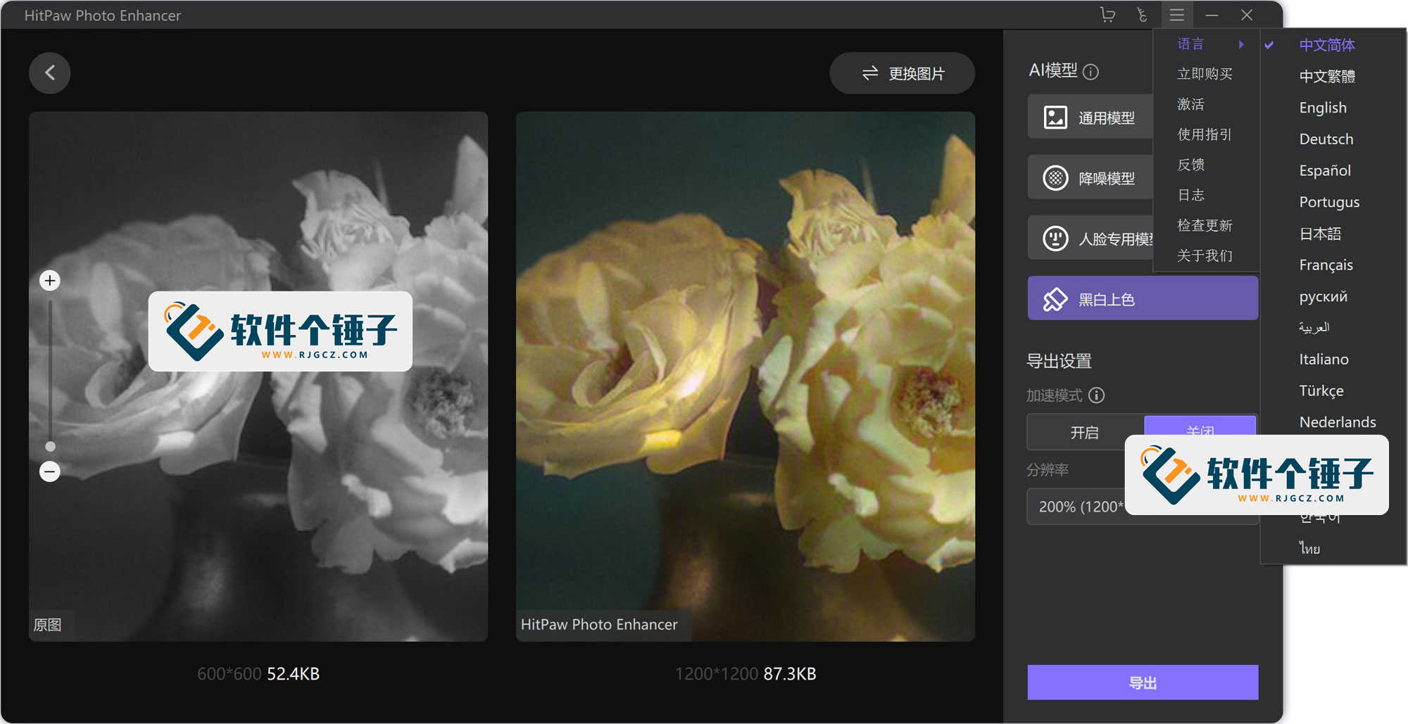 图像放大变清晰软件 HitPaw Photo Enhancer v2.2.0.13 | 软件个锤子 | R5120