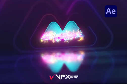 [AE模板] 故障像素化LOGO标志展示动画 Pixelate Reveal Logo