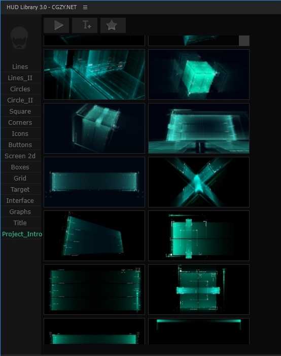 [AE脚本] 900个科技感线条屏幕边框UI界面元素动画预设包 HUD Library V3.0