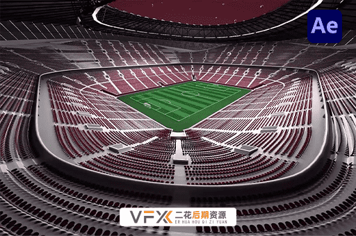 [AE模板] 2022卡塔尔世界杯卢塞尔体育场场馆动画球队首发阵容 World Soccer Qatar 2022 Lusail Stadium