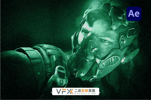 [AE预设] 3种黑暗夜视效果预设 Night Vision Control 4K分辨率