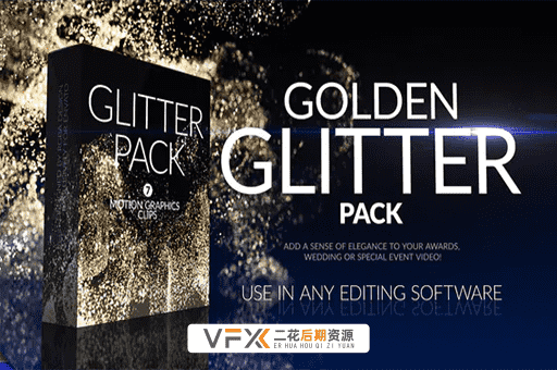[特效素材] 14组高贵闪耀金色粉粒动画 Golden Glitter Pack