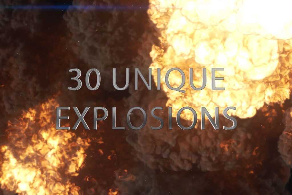 [特效素材] 31个大型爆炸浓烟4K视频 30 Massive VFX Explosions Pack 带透明通道