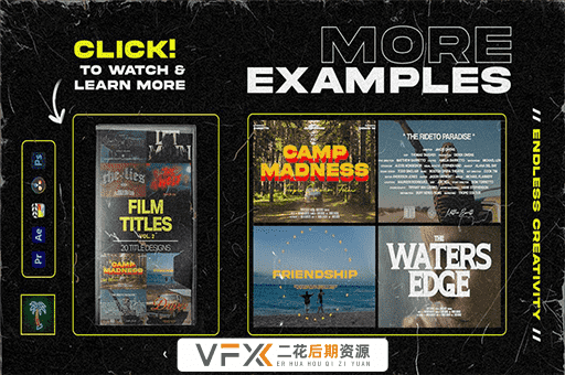 [AE/PR/FCPX/达芬奇/PS模板] 20种专业电影海报文字 Tropic Colour FILM TITLES V2