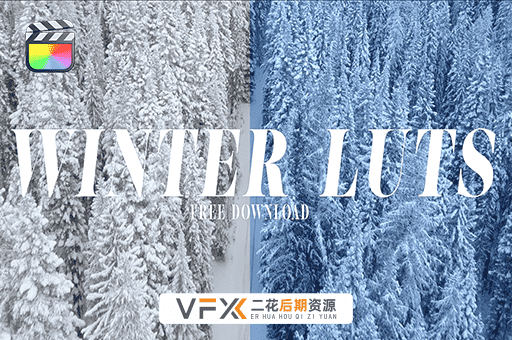 [FCPX插件] 7组冬季户外雪景校正调色预设 Winter LUTS 中文汉化版