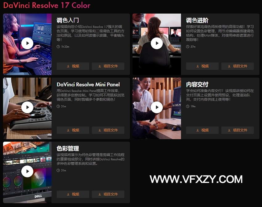 [达芬奇基础教程] 视频调色教程 Davinci Resolve Studio 含中文字幕