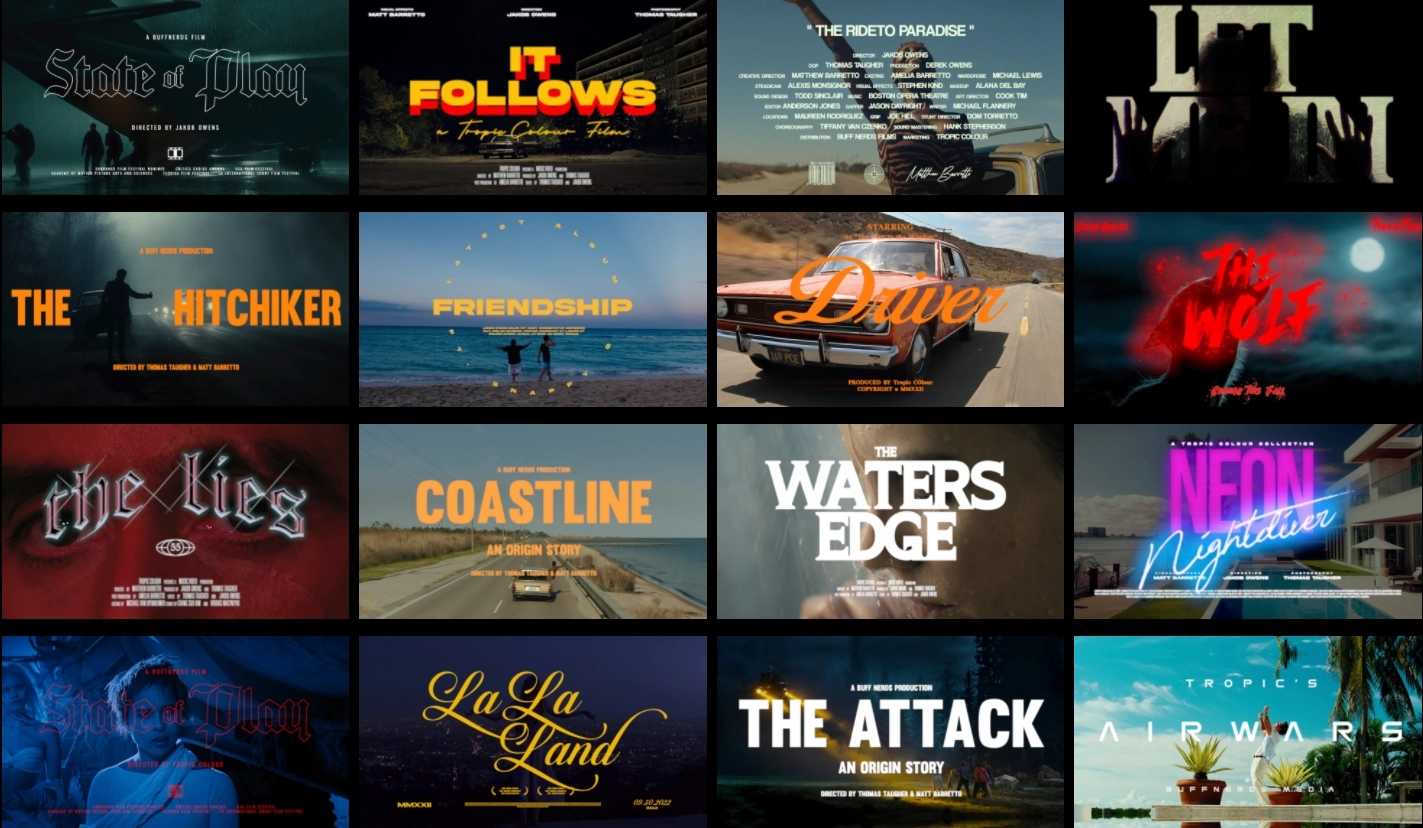 [AE/PR/FCPX/达芬奇/PS模板] 20种专业电影海报文字 Tropic Colour FILM TITLES V2