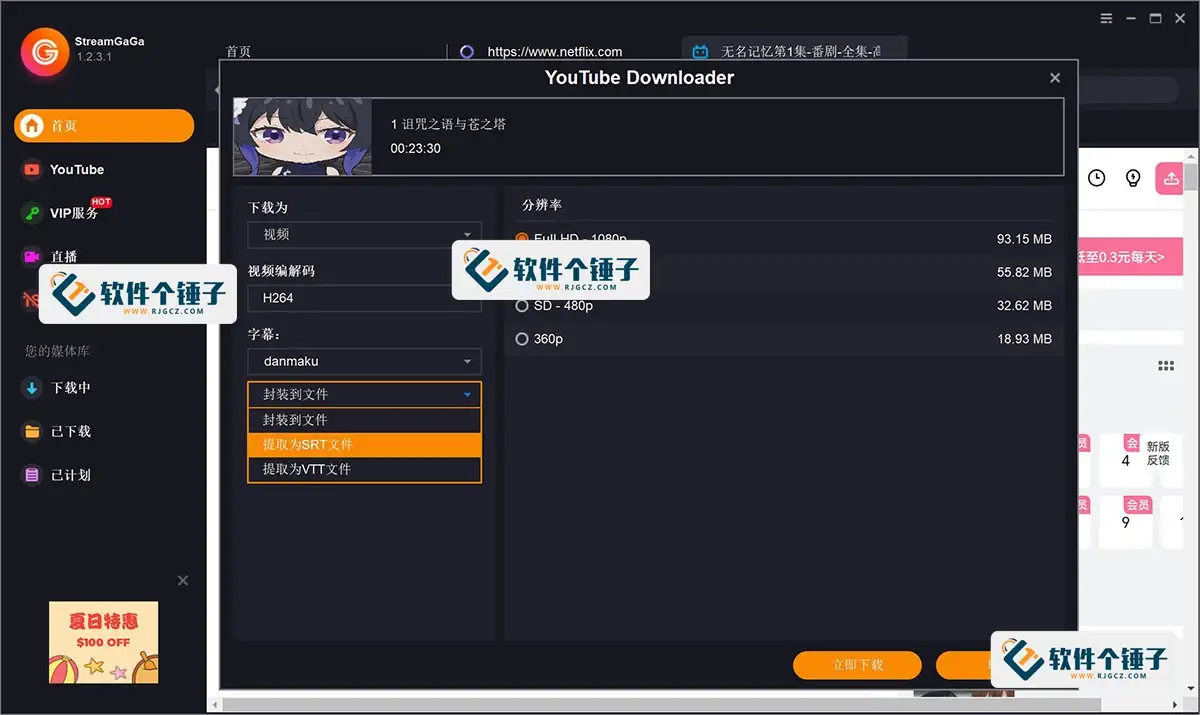 多平台流媒体下载(视频下载)软件 StreamGaGa v1.2.3.1 中文激活版