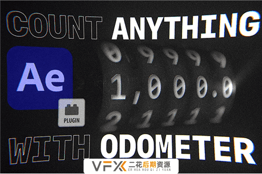 [AE插件] 字母数字滚动翻转动画 Odometer V1.1 中文汉化版 支持Win