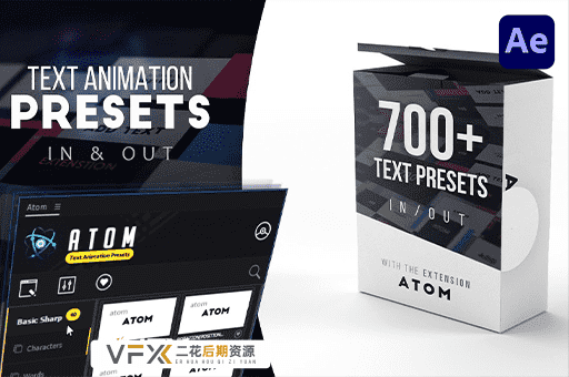 [AE脚本] 700组一键快速给文字添加进入退出动画预设 Text Presets Win/Mac