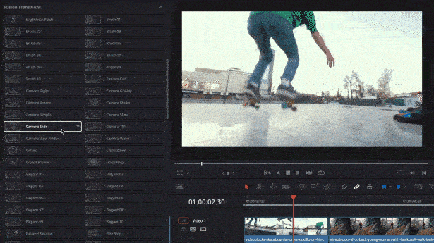 [达芬奇模板] 200种摄像机扭曲冲击水墨笔刷遮罩无缝视频转场预设 Ultimate Transitions Pack V2