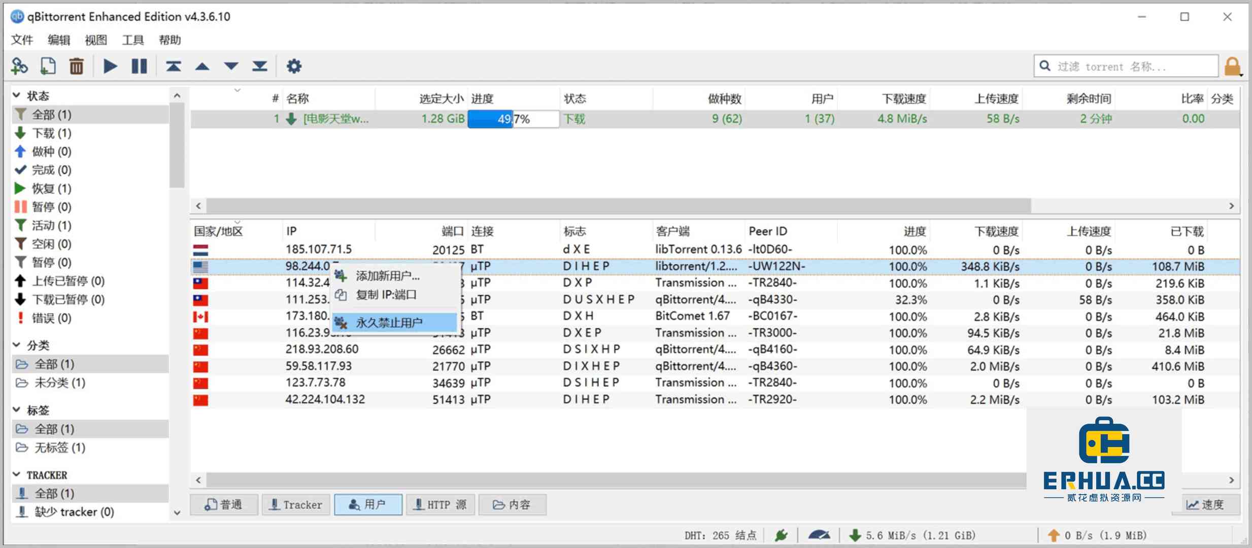 磁力BT种子下载工具 qBittorrent v4.6.7.10 便携版【软件个锤子·R1261】