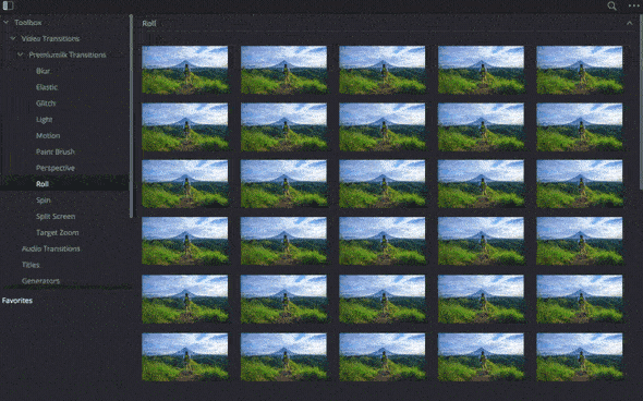 [达芬奇模板] 300组摄像机聚焦冲击模糊信号损坏旋转无缝视频转场预设