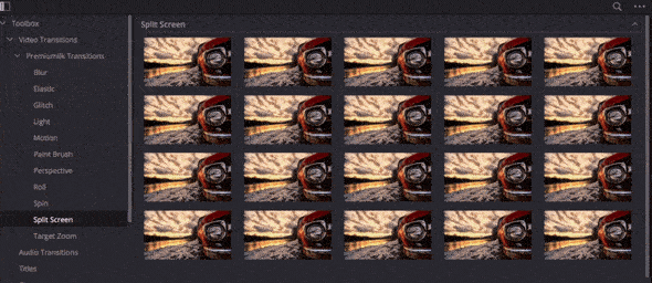 [达芬奇模板] 300组摄像机聚焦冲击模糊信号损坏旋转无缝视频转场预设