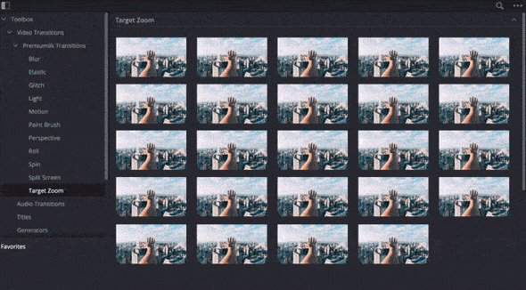 [达芬奇模板] 300组摄像机聚焦冲击模糊信号损坏旋转无缝视频转场预设