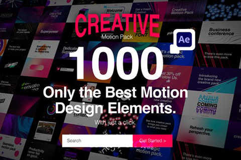 [AE预设+脚本] 1000种创意排版文字标题设计渐变图形背景动画预设 Creative Motion Pack