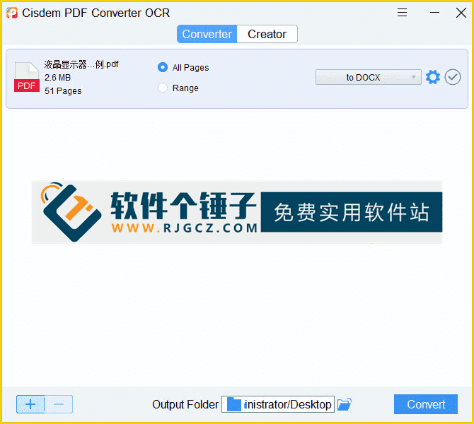 PDF转可编辑文档工具 Cisdem PDF Converter OCR v3.7.0 英文版 支持多语言OCR识别【软件个锤子·R4856】